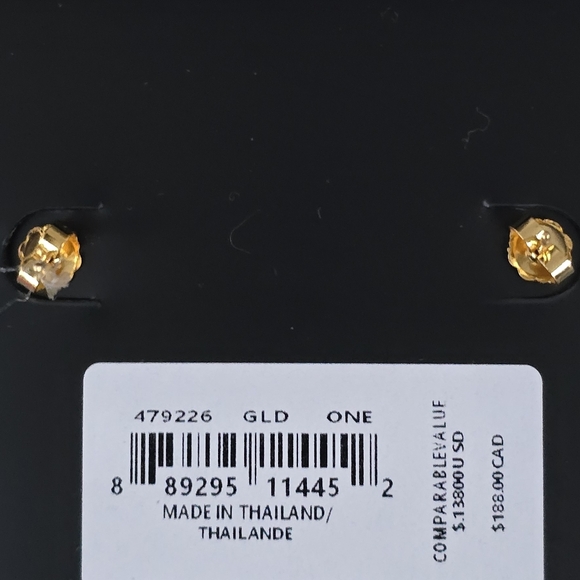 Coach Signature Enamel Heart Stud Earrings - Picture 7 of 7